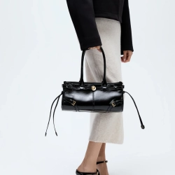 MANC КОЖАНАЯ СУМКА "BABY JANE", ЧЕРНЫЙ