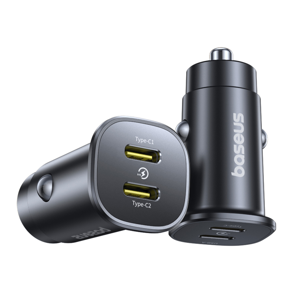 Автомобильная зарядка Baseus GoTrip Car Charger C+C 30W