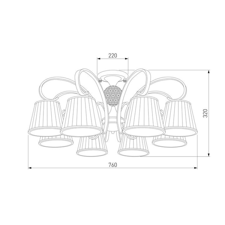 Потолочная люстра Eurosvet 60088/8 хром