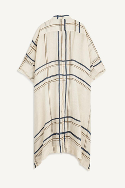 ZARA ПЛАТЬЕ-КАФТАН ИЗ ТКАНИ РАМИ, РАЗНОЦВЕТНЫЙ