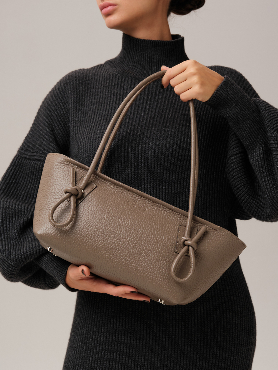 Кожаная сумка DBR 31340 тауп