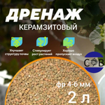 Керамзит. Дренаж для домашних растений и цветов. 1 л. 4-6 мм