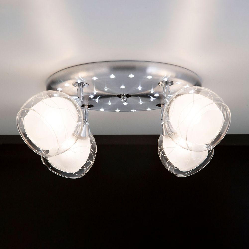 Citilux Самба CL158142 Люстра с поворотными плафонами Алюминий Хром