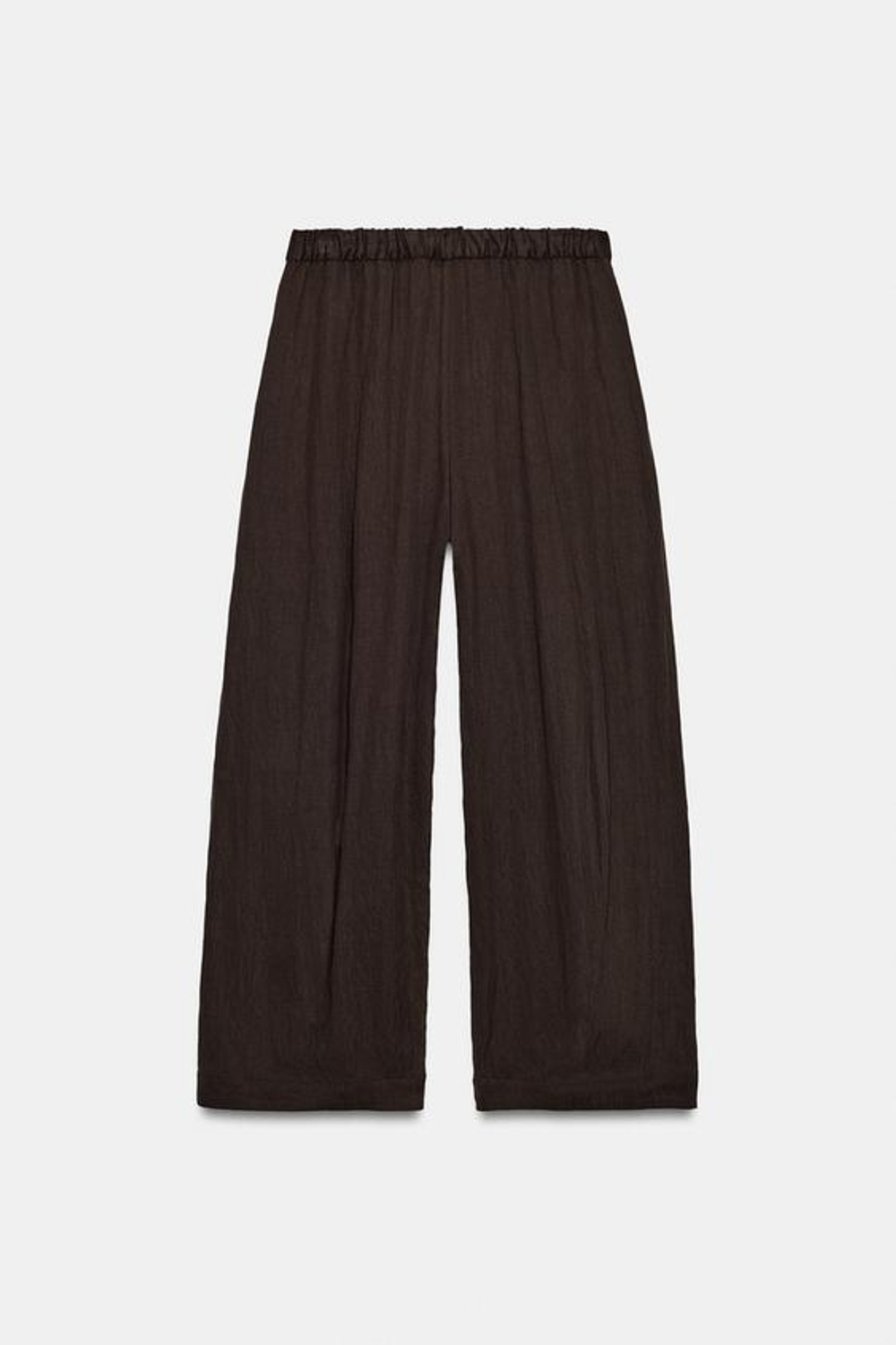 ZARA БРЮКИ BARREL — ZW COLLECTION, КОРИЧНЕВЫЙ