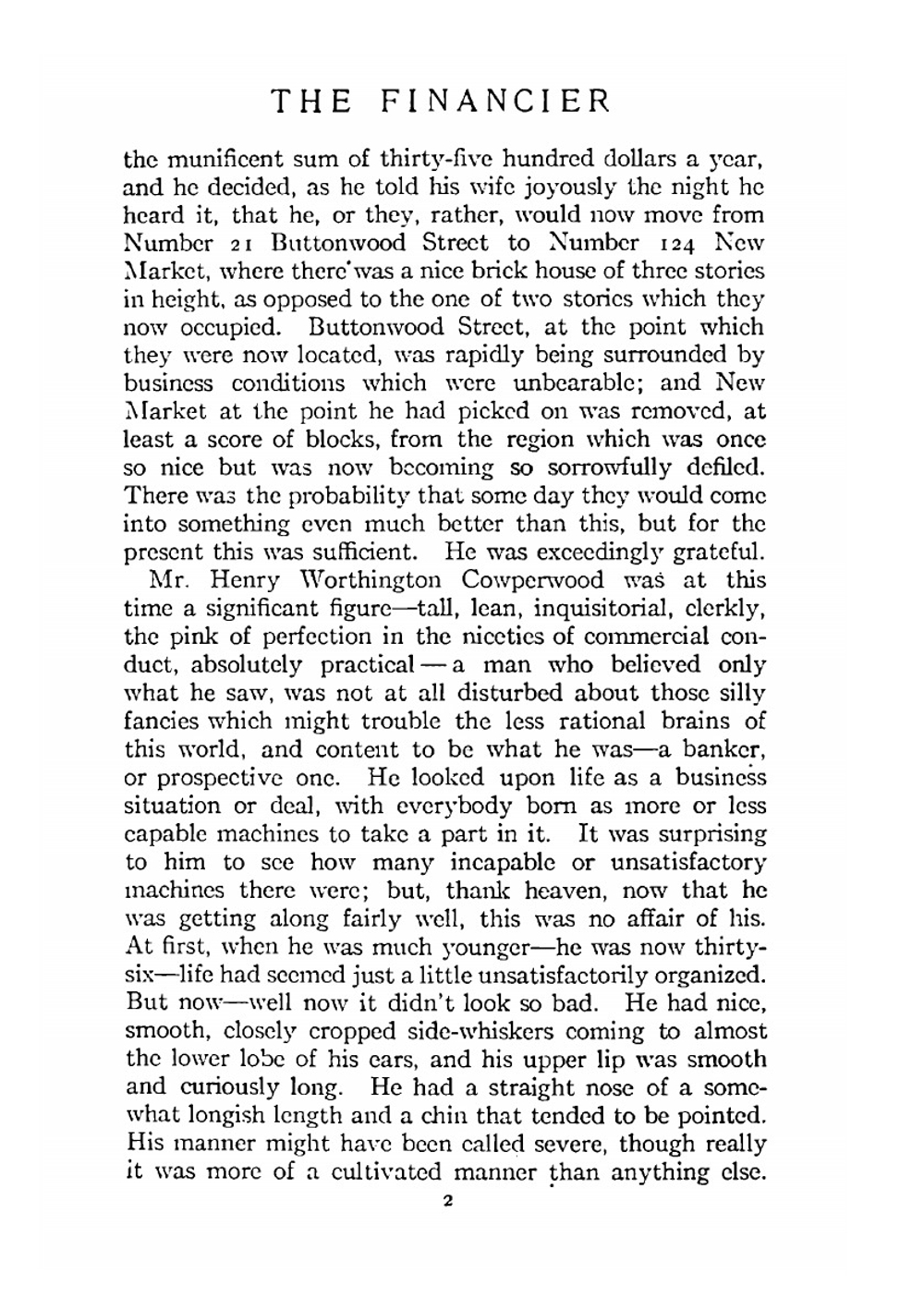 The Financier. A novel | Dreiser Theodore