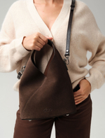 Замшевая сумка Rebecca DBR 31370 черный каштан