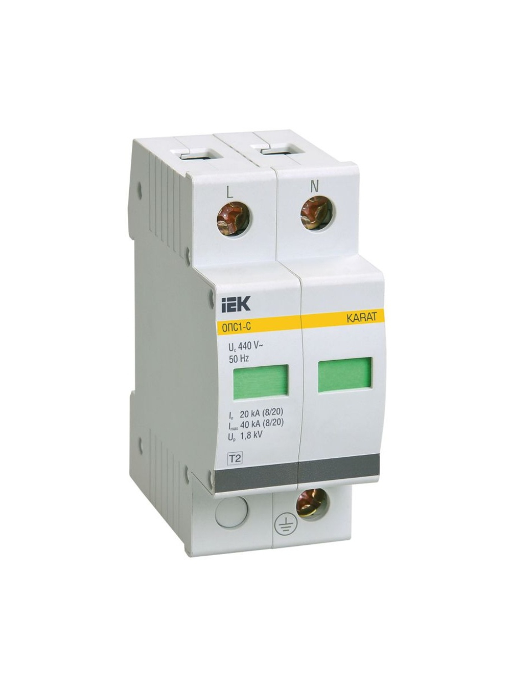 Ограничитель перенапряжения ОПС1-C 2P KARAT IEK MOP20-2-C