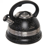 Чайник из нержавеющей стали 3,5л «Грация» со свистком, черный