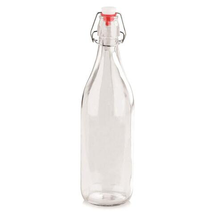 Бутылка графин для масла и уксуса 260 мл d 6 см h19,5 см с пробкой бугельный замок стекло P.L.