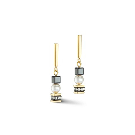 Серьги Coeur de Lion Black-Gold 4085/21-1316