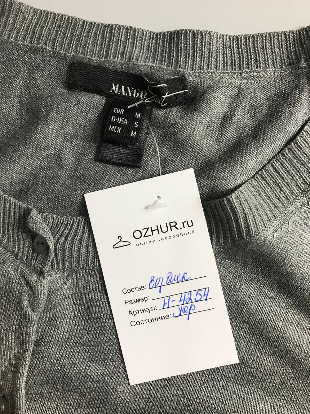Кардиган Mango базовый, маркировка М, визуально 46 размер