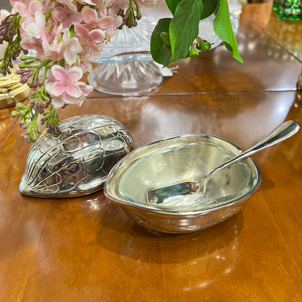 Чаша с крышкой и ложкой Орех [Арт.9630]