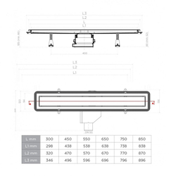 Душевой лоток Pestan Confluo Premium Black Glass Line 650