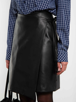 Юбка Муза из эко кожи (черная)