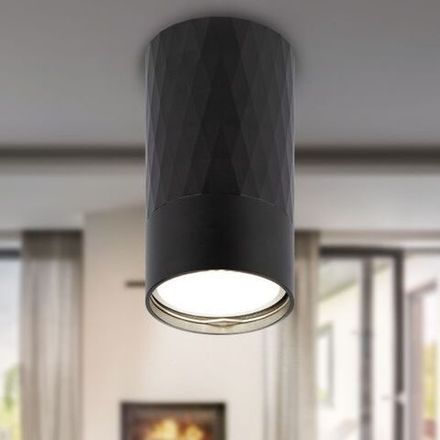 Светильник OL31 BK MR16 GU10 IP20 настен./потолочн. спот черн. Эра Б0056374