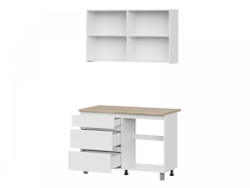 Кухонный гарнитур Den (1,2м) Белый/Дуб Сонома