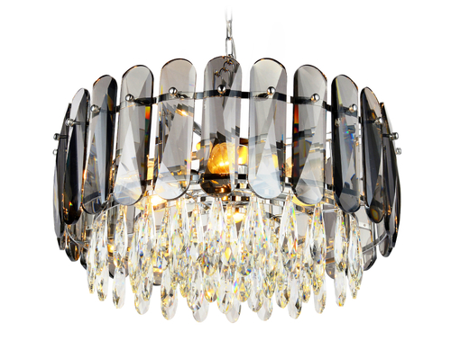 Подвесная люстра TR5069/6 CH/SM/CL хром/дымчатый/прозрачный E14/6 max 40W D500*950