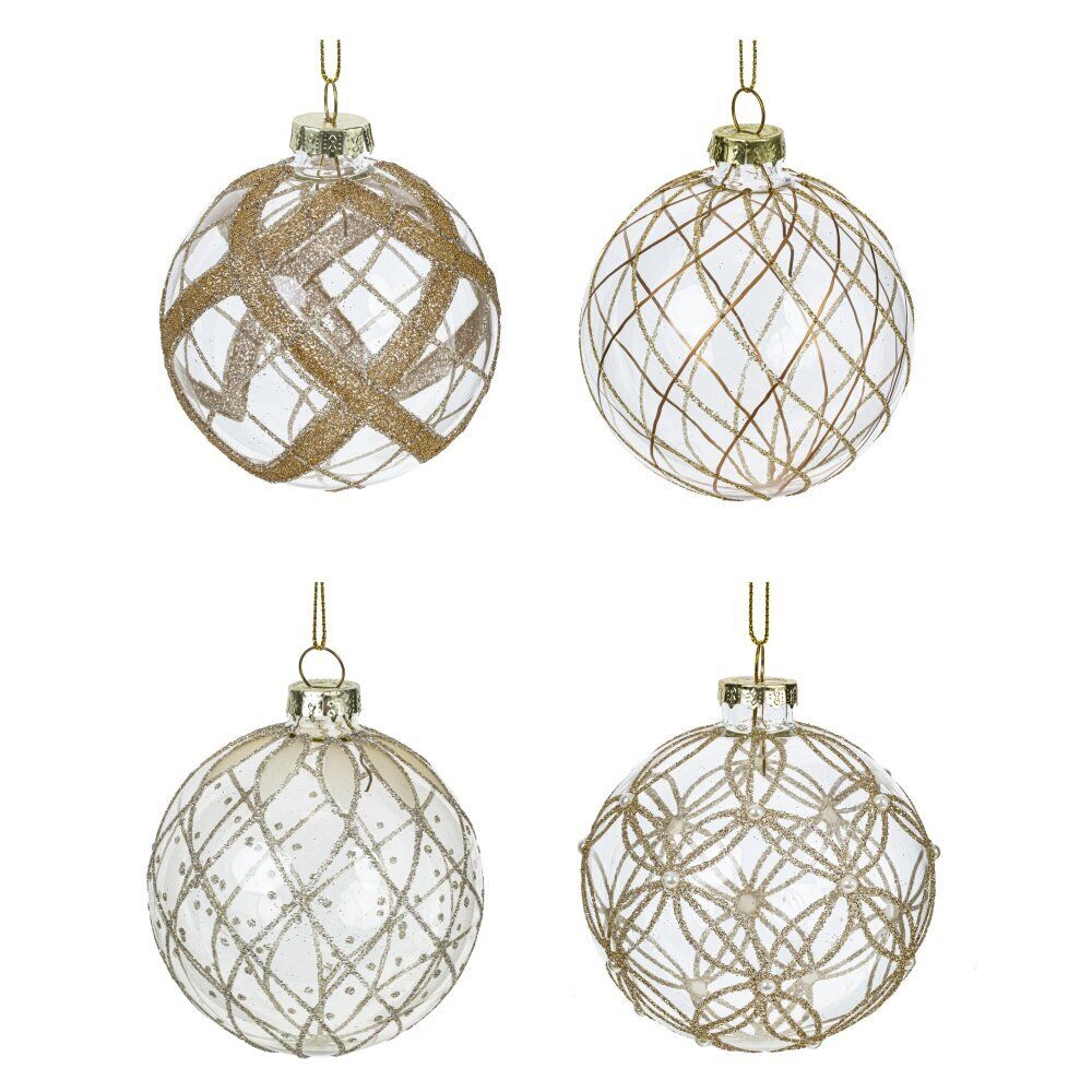 GAEM Набор из 12шт Украшение новогоднее "Шар", D 8 см, L35 W25 H8,5 см