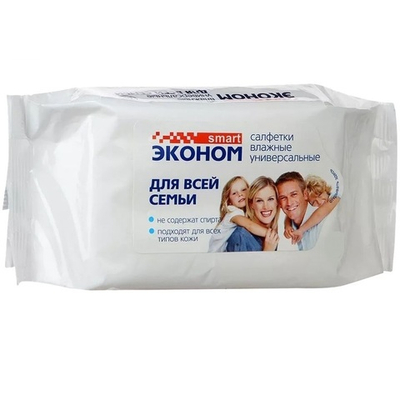 Салфетки влажные Эконом Смарт 120шт  д/всей семьи (16)