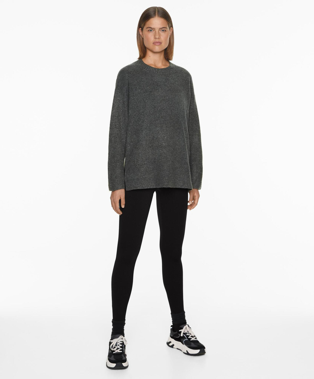 Oysho Свитер из трикотажа, темно-серый