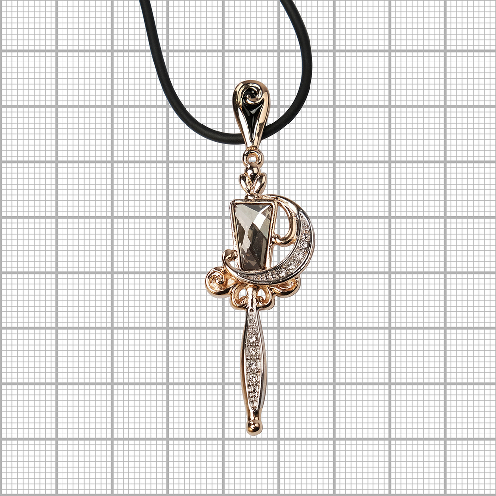 "Толуй " подвеска в золотом покрытии из коллекции "Золотой клинок" от Jenavi с замком карабин