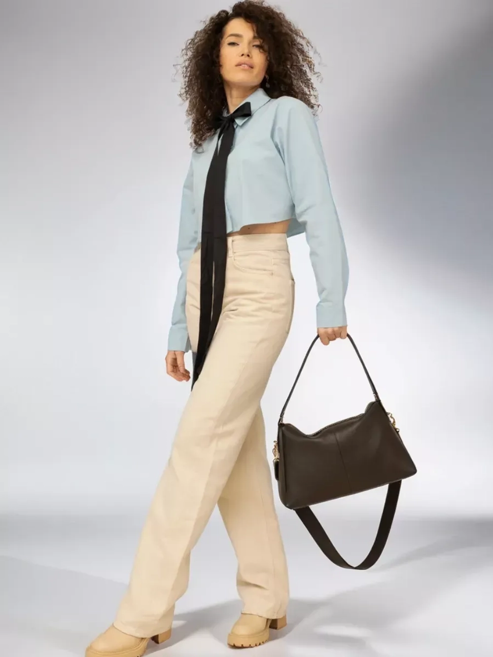 Сумка женская через плечо средняя натуральная кожа