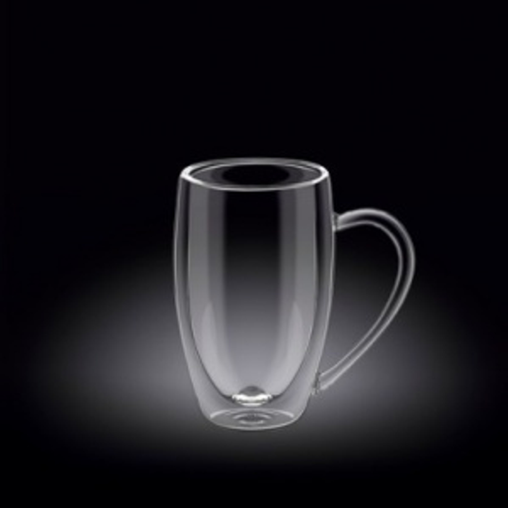 Кружка 250 мл. d=65 мм. h=105 мм. с двойными стенками Thermo Glass Wilmax (67288)