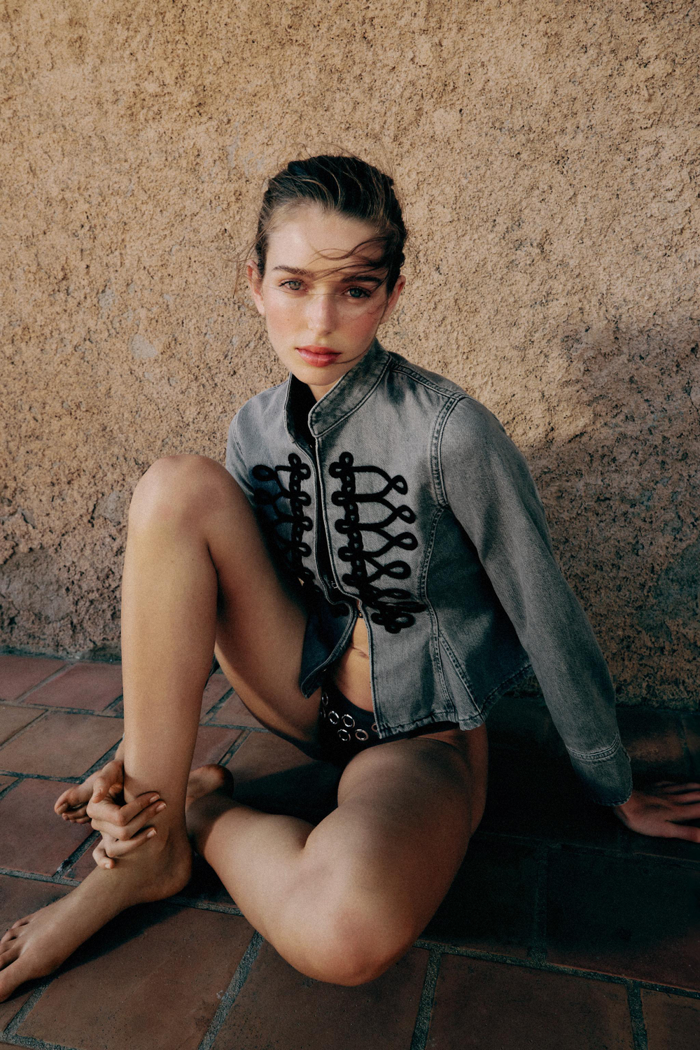 ZARA КУРТКА Z1975 С БАСКОЙ, СЕРЫЙ МЕЛАНЖ