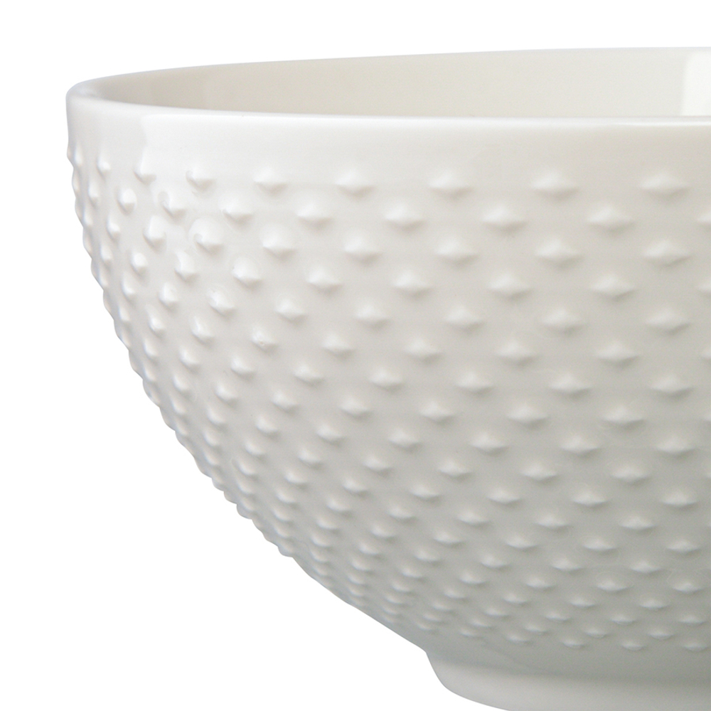 Набор из двух салатников белого цвета с фактурным рисунком из коллекции essential, 16см