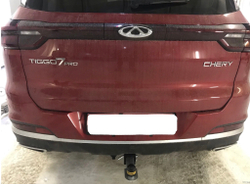 Фаркоп Chery Tiggo 7 Pro 2020-, вкл. Pro Xcite X-Cross 7 2024-, Exeed LX 2022- съемное крепление шара под американский квадрат, (без электрики, паспорт и сертификат в комплекте) Motodor.99004-E