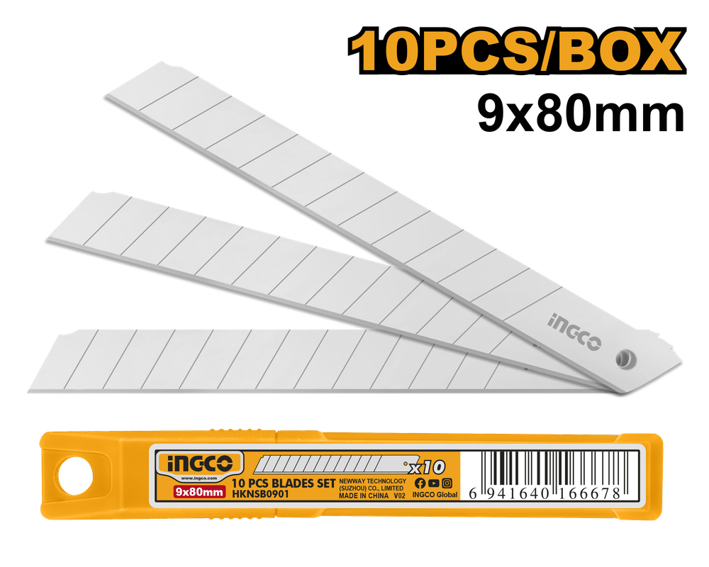 Лезвия для ножа INGCO HKNSB0901 9x80 мм 10 шт.