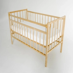 Кроватка детская Промтекс Мини ПЛК натуральный колесо