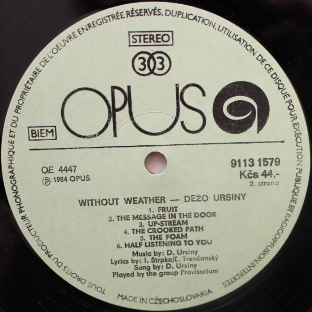 Dezo Ursiny / Without Weather (LP)