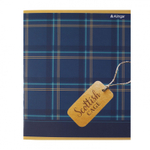 Тетрадь 36 л., А5, клетка, Alingar "Шотландская клетка", скрепка, второй блок 60г/м2, мелованный картон (стандарт), 4 дизайна в пленке т/у