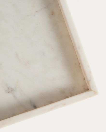 Поднос Serela из белого мрамора 35 x 35 см