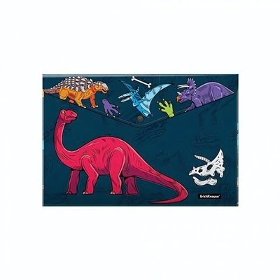 Папка-конверт на кнопке А4 Dino Planet, (Erich Krause)