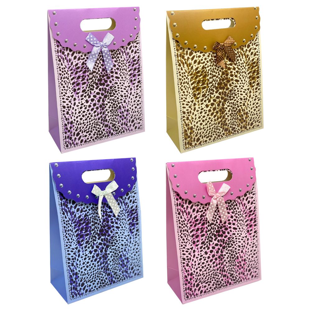 Подарочный пакет Basir, серия "Леопард", рисунок - леопард, 26,5*19*9 см, ассорти Подарочный пакет Basir, серия "Леопард", рисунок - леопард, 26,5*19*9 см, ассорти