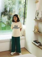 Футболка и спортивные брюки в комплекте для девочки Next E64-979, Зеленый, Молочный