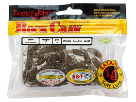 Мягкая приманка Lucky John ROCK CRAW 2.0in (51 мм), цвет S02, 10 шт.