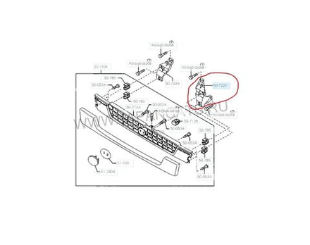 Кронштейн решетки радиатора MAZDA Demio D201-50-717B 50-722Y