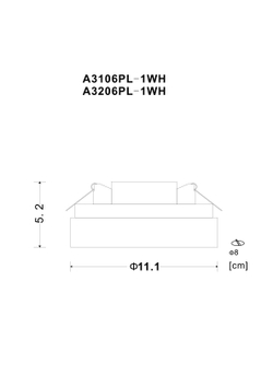 Светильник потолочный Arte Lamp Gamba A3106PL-1WH