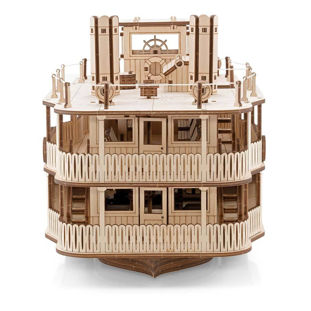 Колесный пароход «Принцесса рек» (EWA) - Деревянный конструктор, сборная механическая модель, судомоделизм, 3D пазл, сделай сам