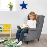 Детское кресло - IKEA STRANDMON, 56х62х71 см, серый  СТРАНДМОН ИКЕА