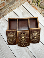 Шкатулка 3-х секционная "Лев"