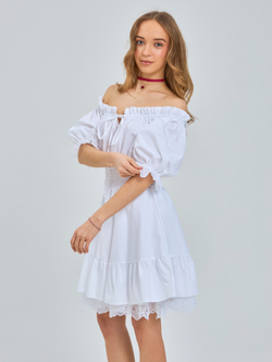 Сарафан летний однотонный для девочки белый