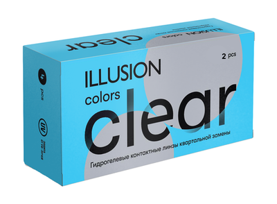 Трехмесячные контактные линзы ILLUSION Clear (уп. 2 линзы)