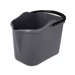 Ведро "Grenada" прямоугольное с носиком для слива 13л (серый)