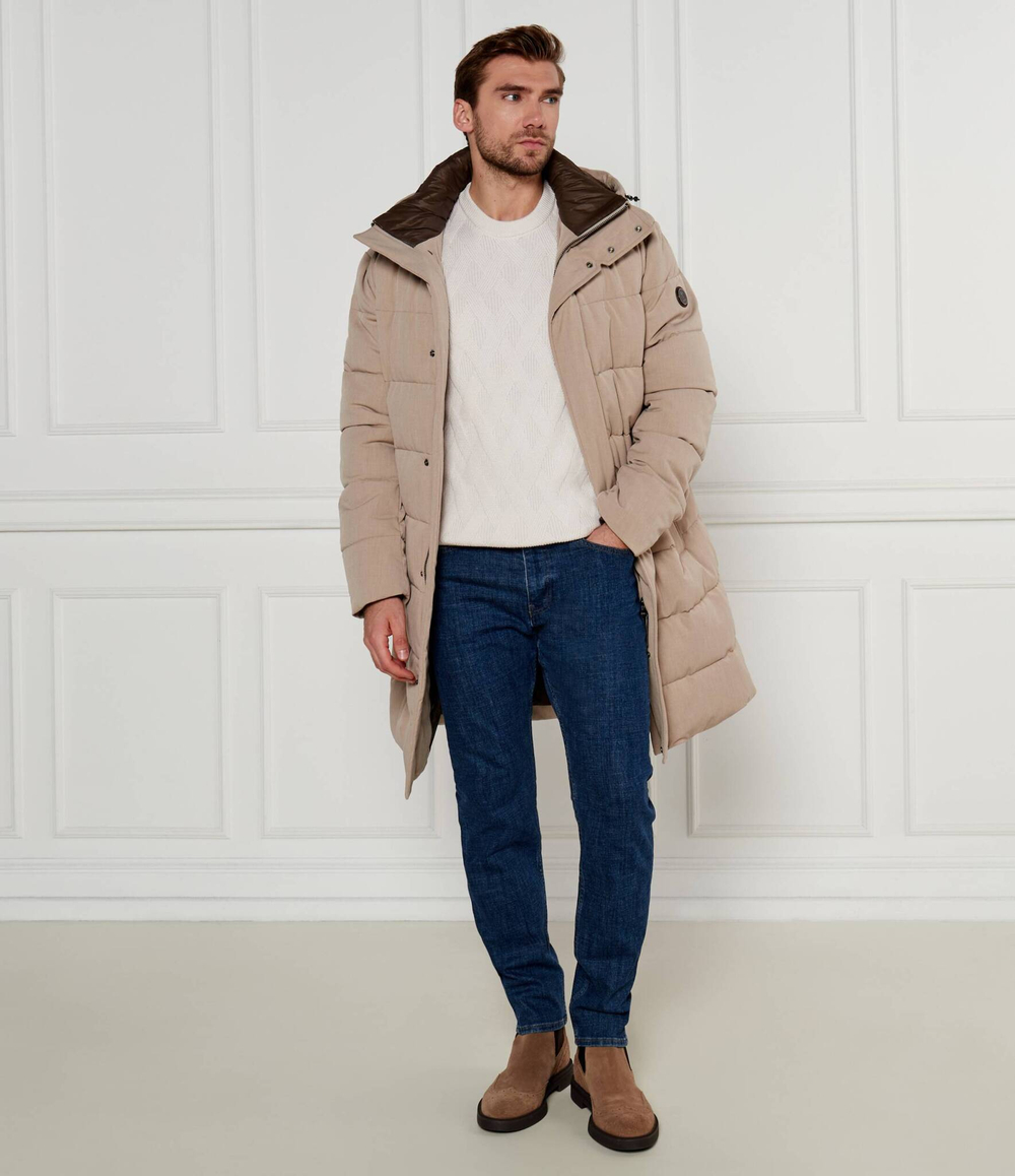 Шерстяной свитер H-Elfredo BOSS BLACK - экрю(50526895)