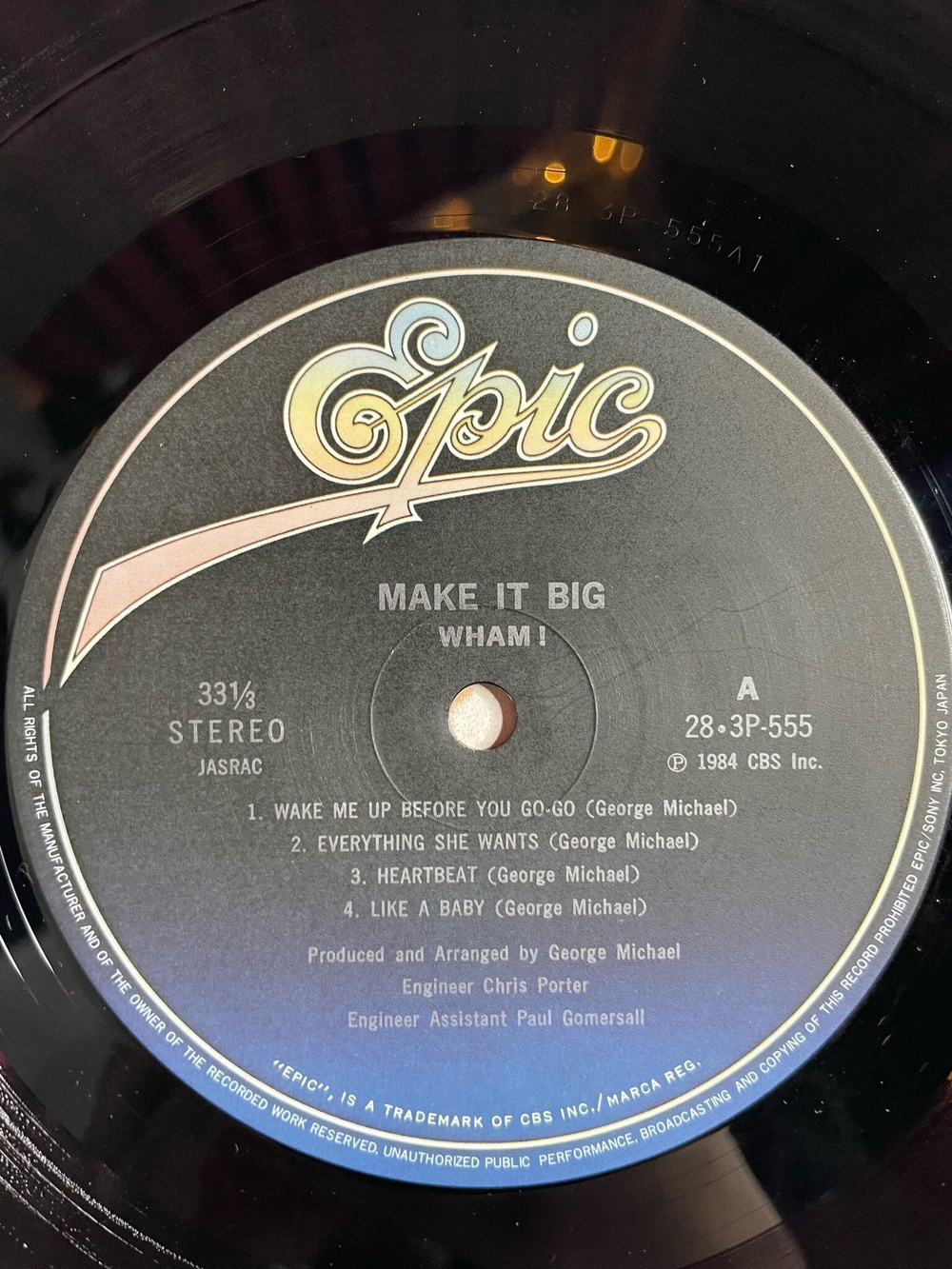 Винтажная виниловая пластинка LP Wham! Make It Big (Japan 1984) (Obi) 28 3P-555