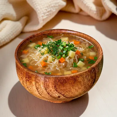 Фотография Постные щи с квашеной капустой /320 мл купить в магазине Афлора